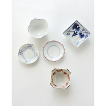 Japanese original imported Arita-yaki flower-type side dish Ceramic deep dish Japanese cuisine small bowl dip small plate tableware