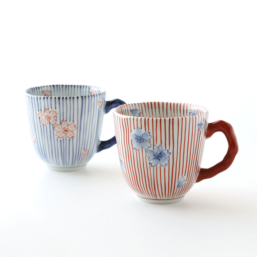 Japan imported Arita-yaki hand-painted underglaze cherry blossom ceramic heat-resistant coffee mug mug milk coffee mug