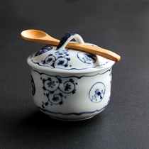  Japanese-made Hasami-yaki Japanese tea bowl Steamed cover bowl Japanese egg cup steamed dessert stew cup Five sets of gift box