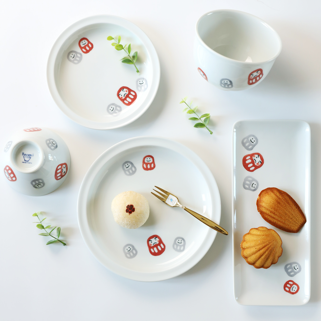 Japanese original imported ins wind Damo series ceramic tableware rice bowl large noodle bowl western food fruit plate