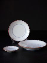 Japanese imported Pozzo-Sai Roy hand-painted underglaze dish plate plate Japanese cuisine cake dish flat plate