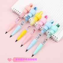 Creative Multifunction 4 All-in-one Seal Bubble Pen Elementary School Students Timeless Writing Constant Pencil Children Gift Magic Pen