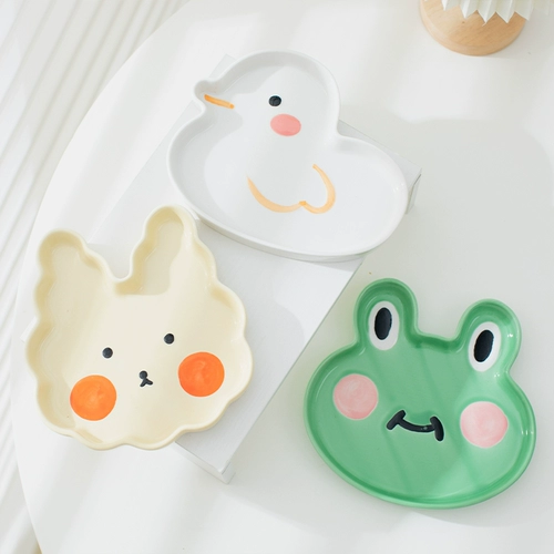 Мультяшная керамическая обеденная тарелка для еды для домашнего использования, ручная роспись, коллекция 2023