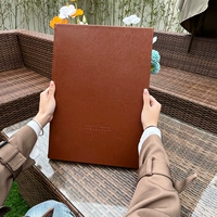 Классическая пресса популярная коричневая кожаная доставка сгущенных внутренних страниц -01 модель коричневого цвета