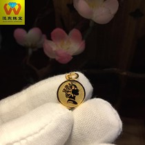 Gold Jewelry Customized 999 Pod Gold Solid Gold Solid Queen Queen Head Gold Coin Round Brand Fashion Necklace Pendant