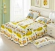 Cartoon dày mùa đông bông bông khăn trải giường cotton giường đơn giường váy bộ khăn trải giường 1.2 1.5 1.8m - Váy Petti drap giường có viền