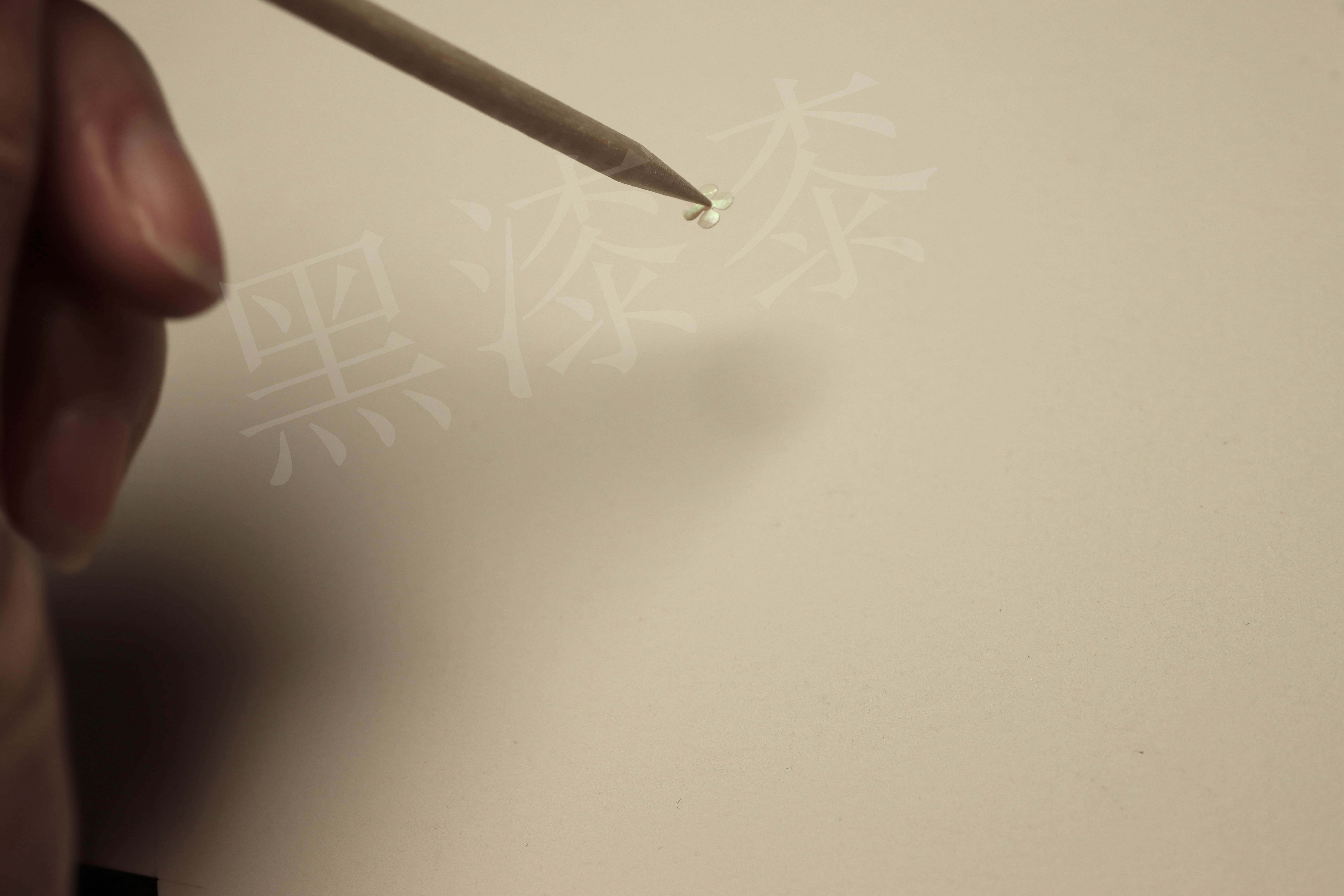 Lacquer art mosaic adhesive tool stud Eggshell Inlaid Stick Lacquer Lacquer Painting with black lacquer