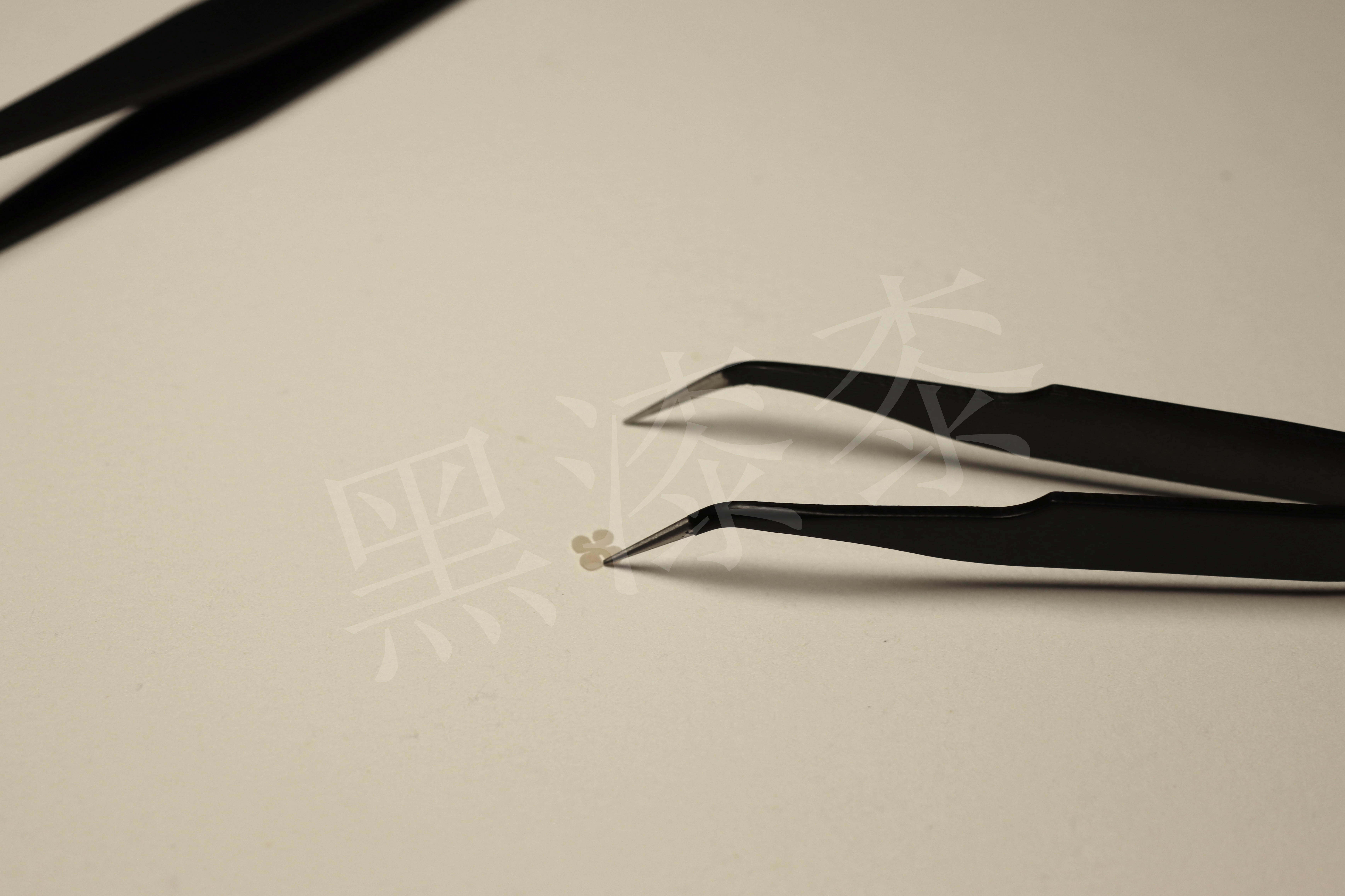 High precision tweezer straight head type elbow type lacquer art lacquer lacquer painting tool black lacquer