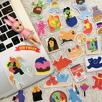 South Korea Dailylike cute and versatile waterproof decorative sticker Japanese computer mobile phone glass ornament post