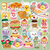 South Korea Ins Wind Hand Tent Sticker Food Small Snacks Pattern Material Mobile Phone Notebook Glass Diy Decoration Paste