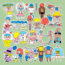 South Korea Ins Wind hand tent sticker Blame Pattern Material Mobile Phone Notebook Glass Diy Decoration Adhesive Sticker