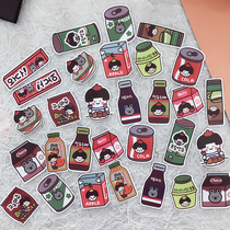 ins wind hand tent sticker little fresh cartoon cute teenage girls heart hand account diary mobile phone decoration glued to Korean snacks