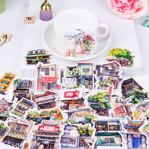 Handbook sticker hand account diary photo album mobile phone diy paste store travel building scenery Taiwan sweet shop