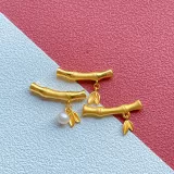 S925, золотые бамбуковые аксессуары, изогнутая трубка, инкрустация камня, браслет из бисера ручной работы, DIY