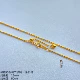 [SA6232款【925银碎银钻石调节项链50cm金色】 一条]
