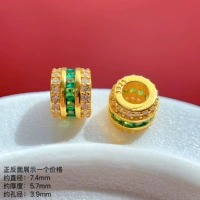 LA1461 925 серебряные бусины-проставки со стразами и большими отверстиями, одинарные