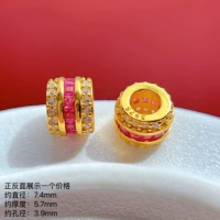 LA1460 925 серебряные бусины-проставки со стразами и большими отверстиями, одинарные