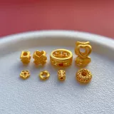 S925, золотые бусины, прокладка, аксессуар из грецкого ореха, хлеб, DIY