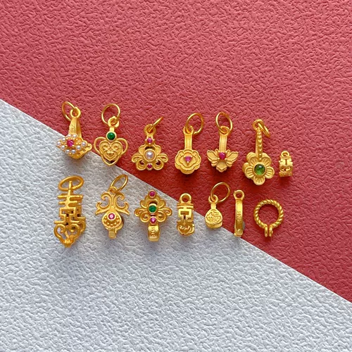 S925, золотые аксессуары, подвеска, защитный амулет, пряжка, изумрудная застежка из нефрита