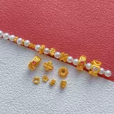 S925, золотые бусины, прокладка, аксессуар из грецкого ореха, хлеб, DIY