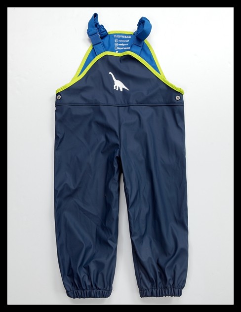 Palomino brand children's PU leather rain pants raincoat raincoat rainproof painting coat dark blue