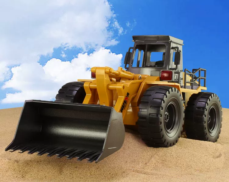 Không dây điều khiển từ xa xe ủi đất kỹ thuật hợp kim xe nâng trẻ em đồ chơi điện sạc đào cát khai thác cậu bé ô tô đồ chơi trẻ em