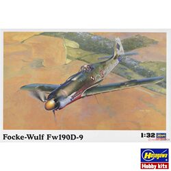 In Stock Hasegawa 1/32 Fockewulf Fw190D-9 Fighter Jet 08069-A