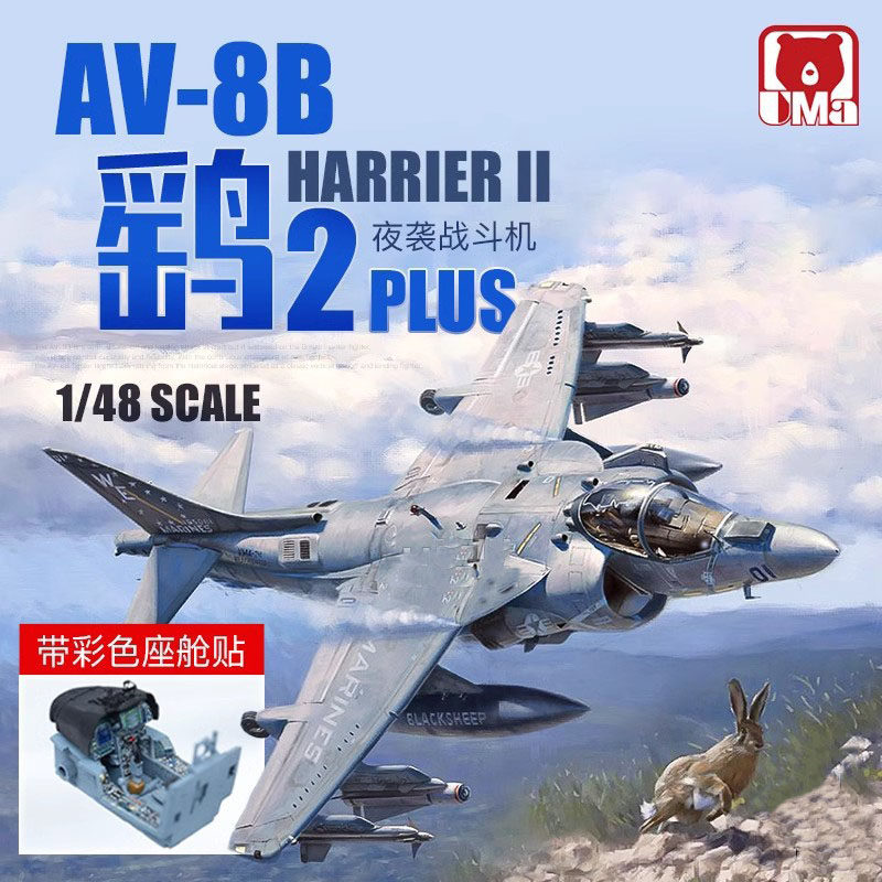 现货特价 UMa D1001 1/48 鹞II PLUS 战斗机拼装模型:航空迷的终极收藏!-航模-淘宝好物网