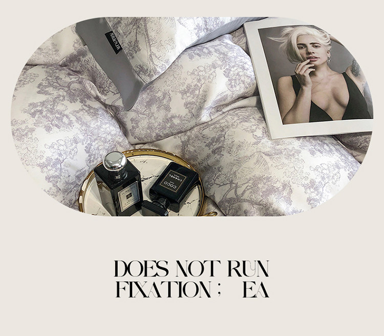 Комплект постельного белья 高级感兰精60支天丝四件套莱赛尔纤维床上用品夏季凉感被套床单 Other