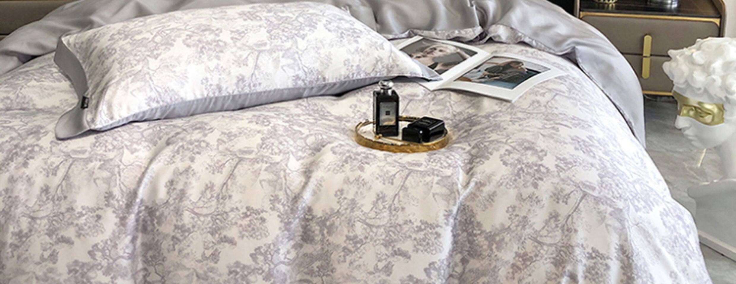 Комплект постельного белья 高级感兰精60支天丝四件套莱赛尔纤维床上用品夏季凉感被套床单 Other