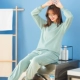 Nhật Bản mới phục vụ nhà phù hợp cho nam và nữ mẫu đôi flannel đảo nhung nhà dày áo len ấm áp áo len