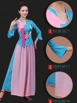 Stand collar slanted yangko costume dance costume new square dance costume female ethnic style classical dance fan dance performance costume