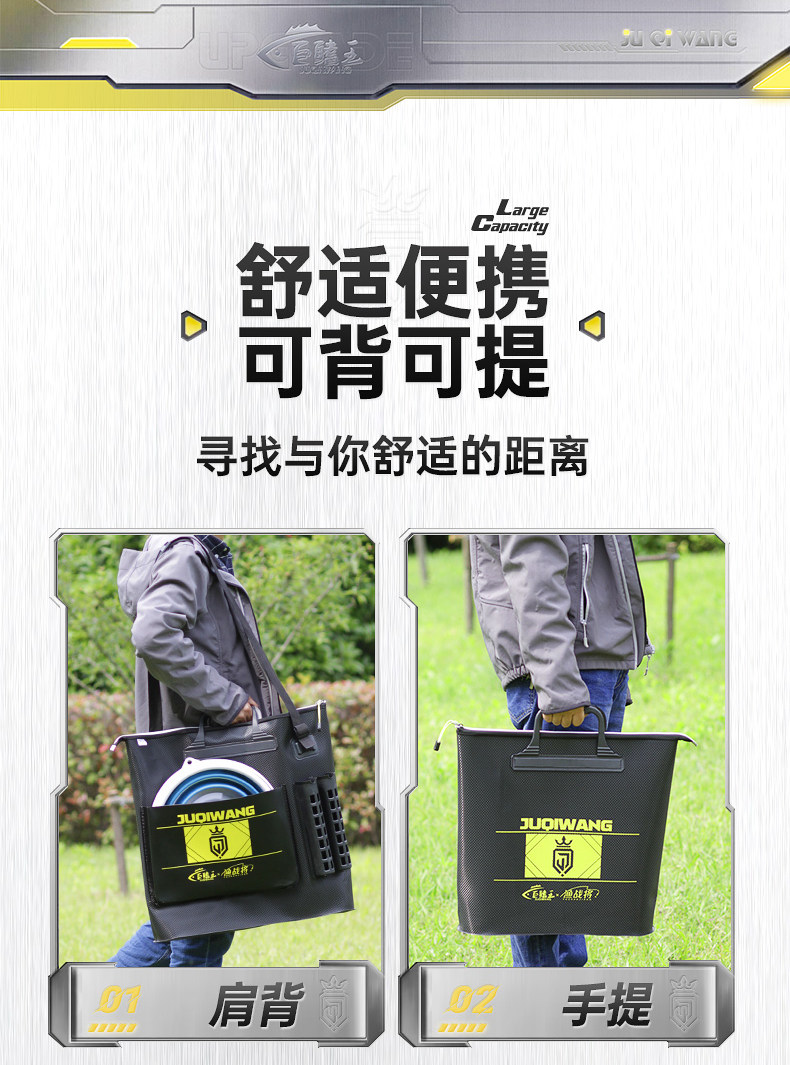 Барсетка, универсальная льняная сумка, водонепроницаемая складная портативная система хранения, увеличенная толщина Giant fin King 