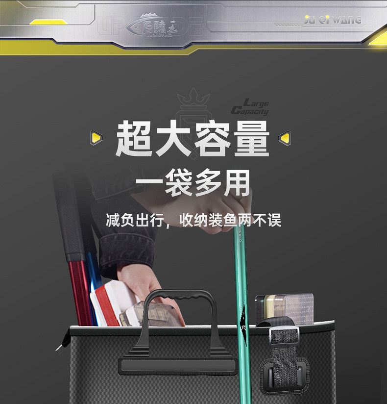 Барсетка, универсальная льняная сумка, водонепроницаемая складная портативная система хранения, увеличенная толщина Giant fin King 