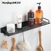 Perforated Bathroom Shelf Suction wall Bathroom Containing toilet Toilet Toilet Wash Terrace Wall-mounted Black