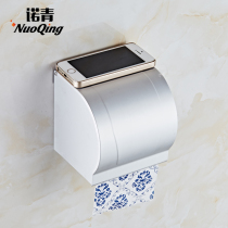 Punch-free toilet toilet carton space aluminum tissue holder waterproof toilet paper holder roll paper box toilet toilet