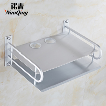 Punch-free double-layer digital TV set-top box frame space aluminum router bracket bracket bracket Wall Wall