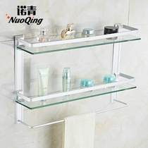 Nuoqing space aluminum bathroom rack glass rack towel rack toilet rack Wall wall hanging