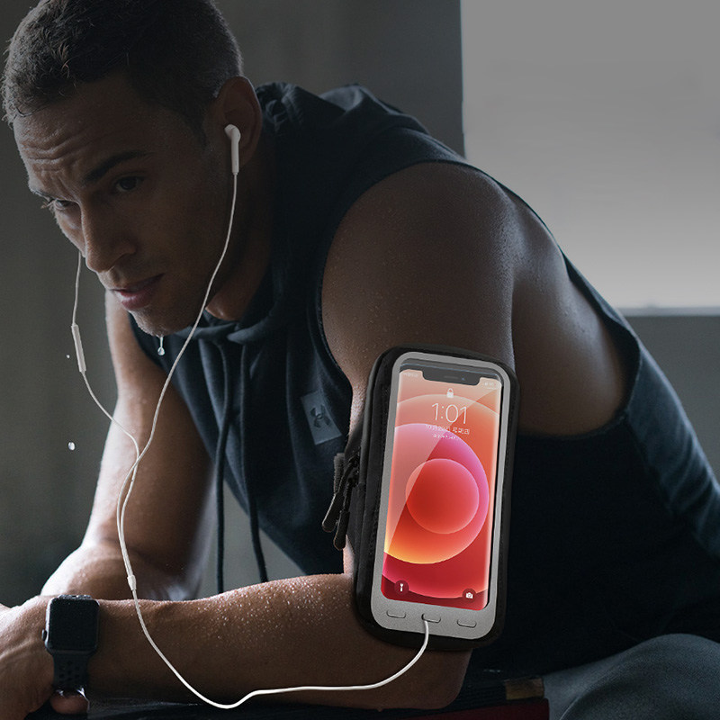 Huawei mate40pro sports mobile phone arm bag waterproof armband fitness equipment running wrist bag for men and women touch screen