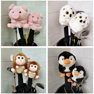 Cute golf club cover cap cover one wood ball head cover penguin owl head cover protective sleeve gift