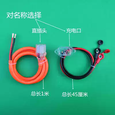 Electric vehicle product type port AC power cord plug socket motor straight head output line transparent charging port charging cable