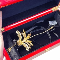 Pure gold 999 9 gold hairpins gold phoenix hairpin