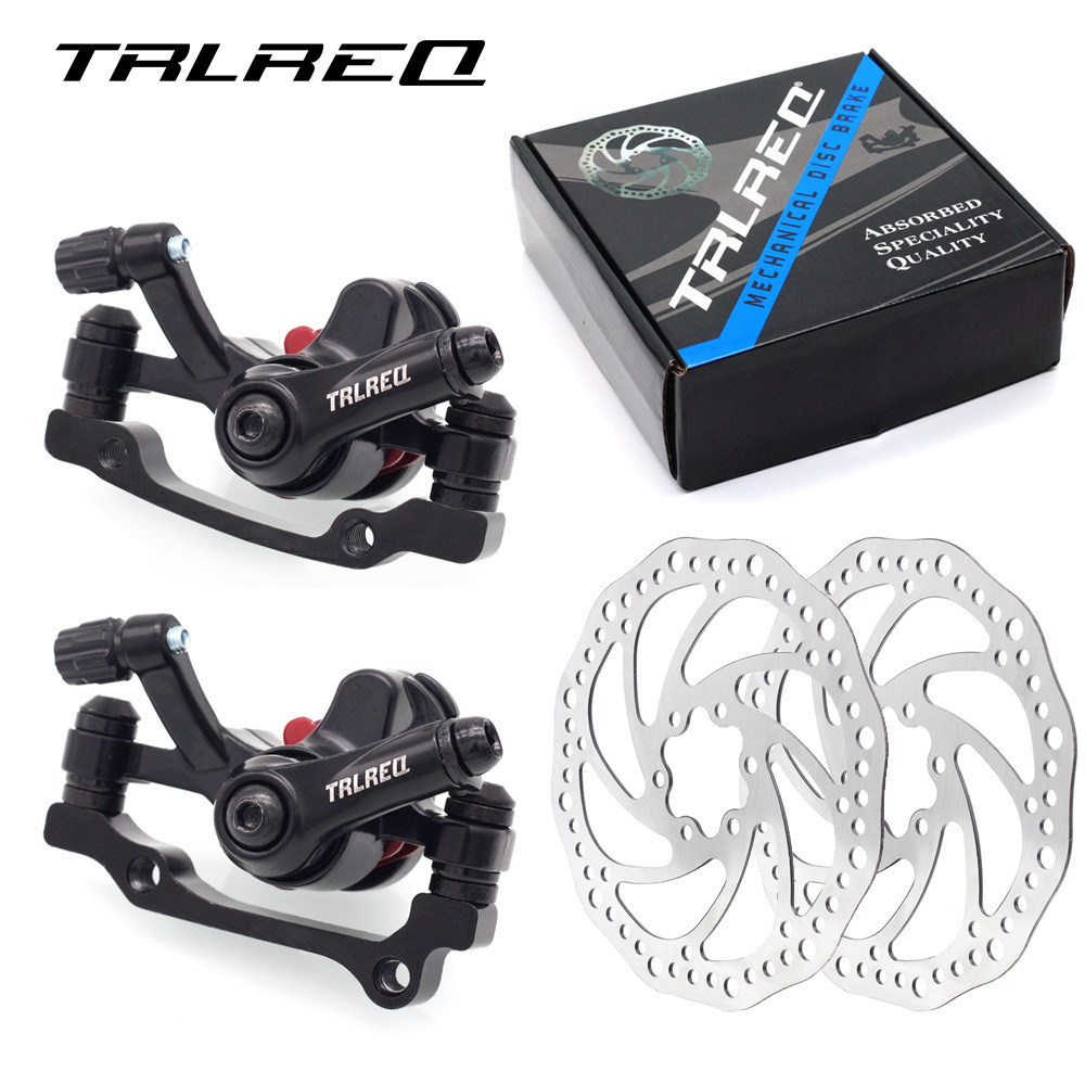 TRLREQ Treyk line pull mechanical disc brake mountain bike clamp bicycle brake disc brake set with disc