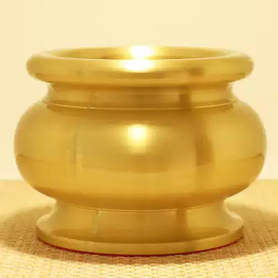 Plain brushed Taiwan pure copper incense burner Household indoor Taoist aromatherapy stove line incense burner for Buddha incense insert sandalwood stove tripod