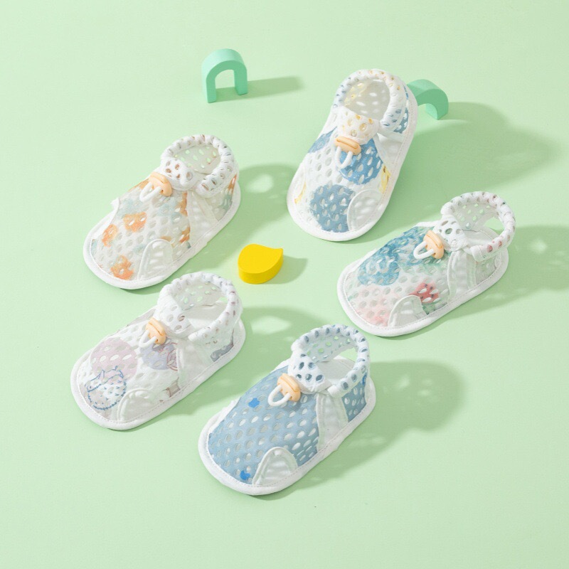 Baby Summer Sandals, Men's and Women's Toddler Shoes, 0-1 Year Old Baby Breathable Single Mesh Shoes, Kidsren's Soft-Soled Non-Slip Shoes
