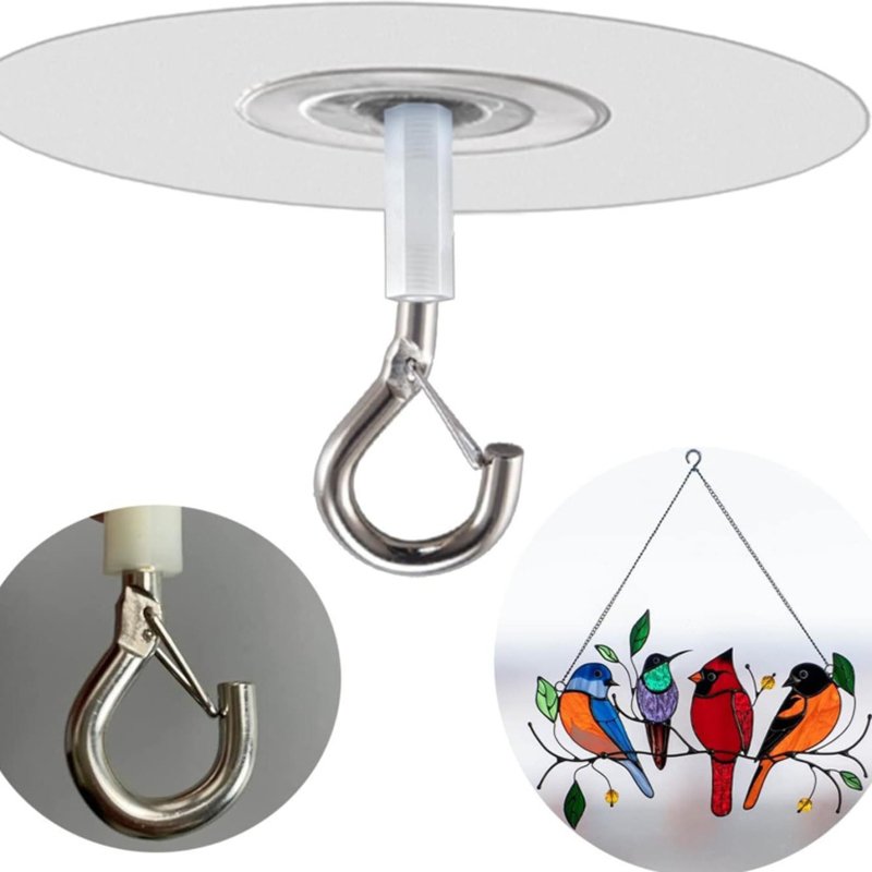 Hanging Anti-Fall Adhesive Hooks, Ceiling Adhesive Hooks, Openable Strong Hooks, Lanterns, Plants, Curtains, Adhesive Ceiling Hooks