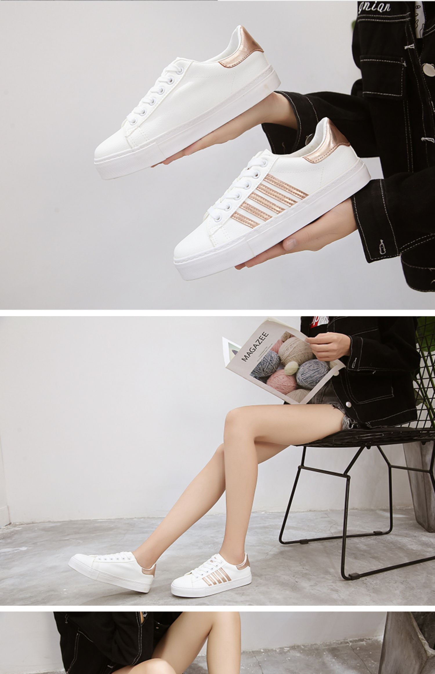 Giày vải nữ 2019 mới hoang dã Học sinh Hàn Quốc Sen Harajuku ulzzang Da trắng tinh khiết Giày da nữ giày sneaker nữ
