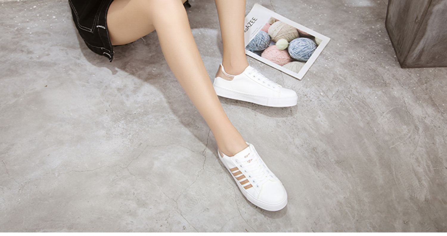 Giày vải nữ 2019 mới hoang dã Học sinh Hàn Quốc Sen Harajuku ulzzang Da trắng tinh khiết Giày da nữ giày sneaker nữ