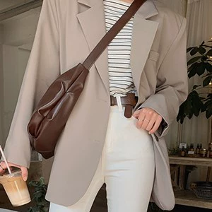 mocobling Hàn Quốc Dongdaemun Mua sắm của phụ nữ 2020 Mùa xuân mới Super A Loose Cover Mông Blazer - Business Suit