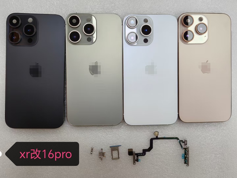 Suitable for Apple Xr Modified to 15 Pro/16 Pro Middle Frame and Back Cover, Apple 12 Modified to 15 Pro/16 Pro Back Cover and Middle Frame